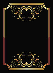 Background with golden ornament