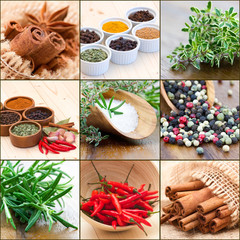 collage with spices © Miroslawa Drozdowski