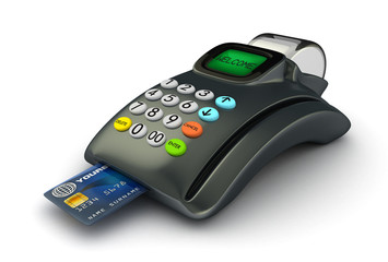 3D POS-terminal with credit card isolated