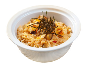 freshly cooked bowl of rice