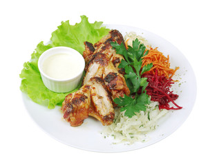 chicken wings with vegetable