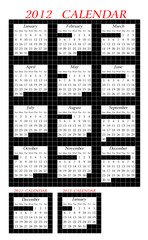 Fototapeta premium 2012 calendar