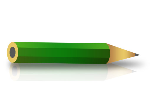 Crayon de bois vert
