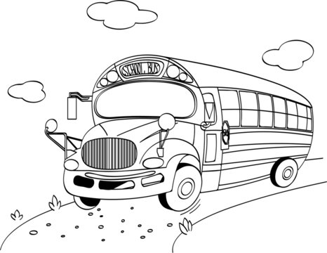 School Bus coloring page