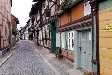 Fototapeta na wymiar Fachwerkhäuser in Wernigerode