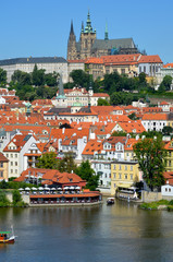 Obraz premium Depuis le pont Charles à Prague