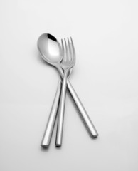 spoon, fork and knife