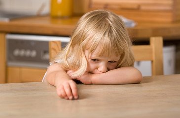 little unhappy girl