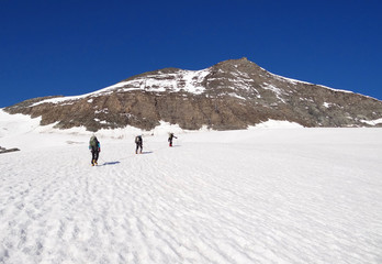 Fototapeta na wymiar Alpinistes en Vanoise