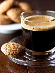 Espresso with biscotti