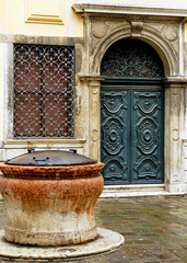Italy, Venice new jewish ghetto synagogue door