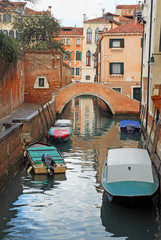 Fototapeta na wymiar Italy,Venice Moro bridge, fondamenta Moro