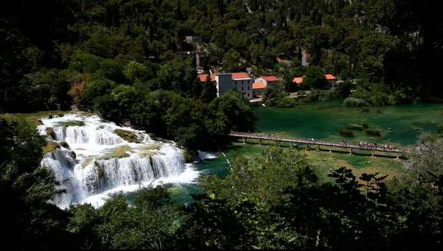 Waterfall Skradinski buk in Krka National Park, Croatia