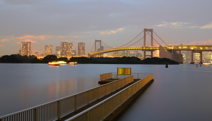 Rainbow Bridge in Tokyo, Japan