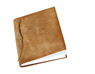 Suede Book Isolated on White