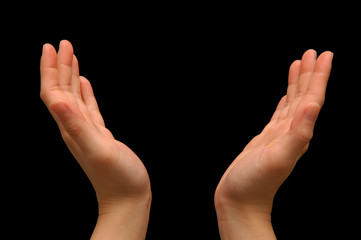 Praying hand gesture