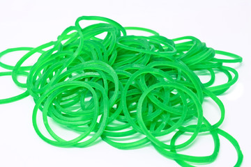 green rubber bands