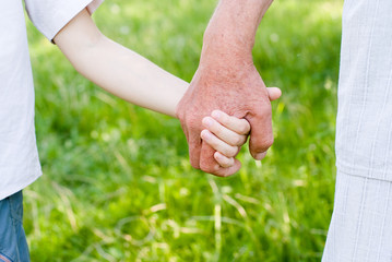 two hands at nature