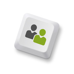 Tastatur Taste mit Benutzer Symbol