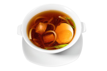 soup in white bowl
