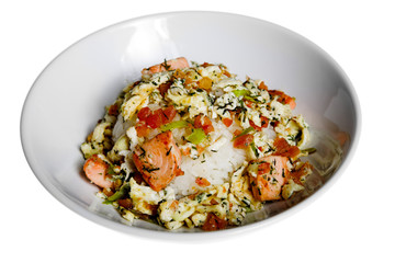 rice fish and vegetable