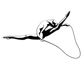 Rhythmic gymnastic with rope