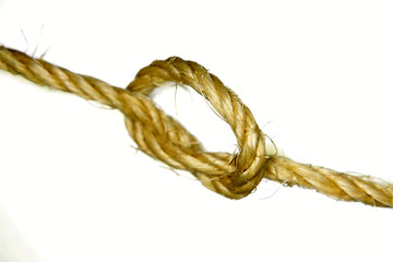 Knot tied in rope