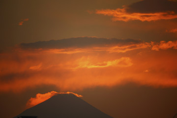 富士山夕景