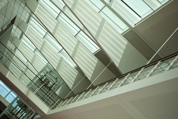 Naklejka premium Architecture, bâtiment, moderne, urbain, verrière, verre, acier