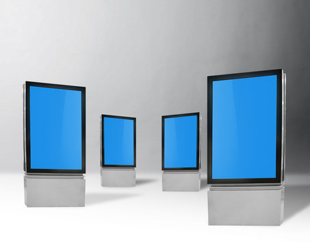 blank vertical billboards