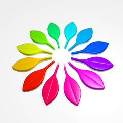 Nuancier de couleurs, fleur