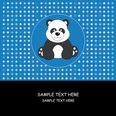 Tarjeta postal oso panda