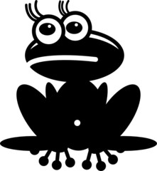 Frog silhouette, vector illustration