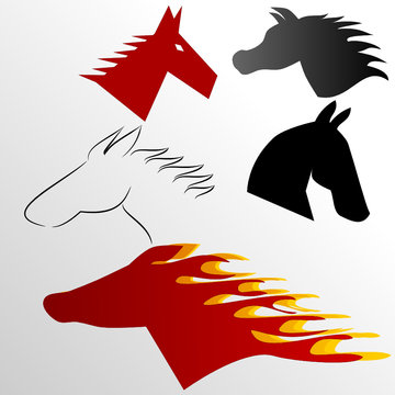 Silhouettes of Horses