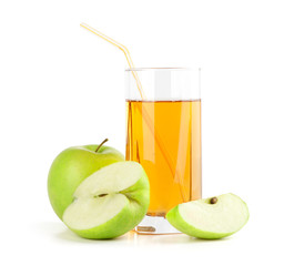 Glass of apple juice