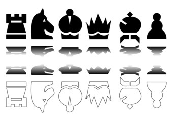 chess pieces vector illustration