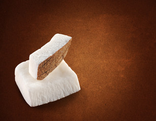 coconut on background cork