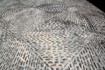 rolling stones mosaic medieval soil floor Spain
