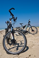 Fototapeta premium bicycle on a sand