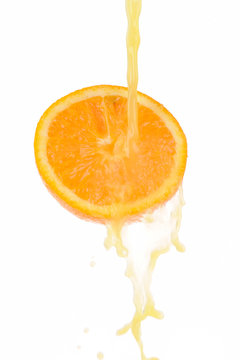orange juice with splash