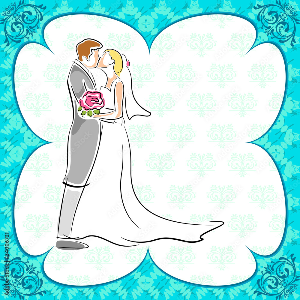 Sticker Wedding Card