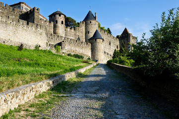 Fototapeta na wymiar Średniowieczne miasto Carcassonne