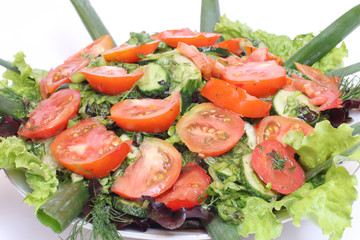 Vegetables on plate