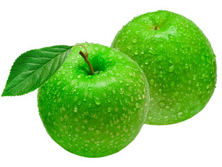 green apple isolated on white background
