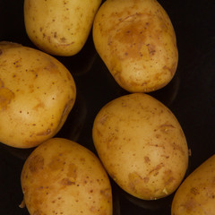 Bunch of raw potatoes