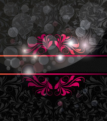 Banner with floral background
