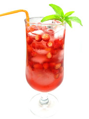 red fruit juice with wild strawberry
