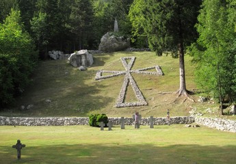 Military cemetery from World War II in valley of Soca © rihas