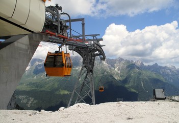 Upper station of cableway near rif Gilberti