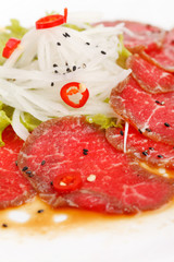 Meat Carpaccio with Parmesan Cheese